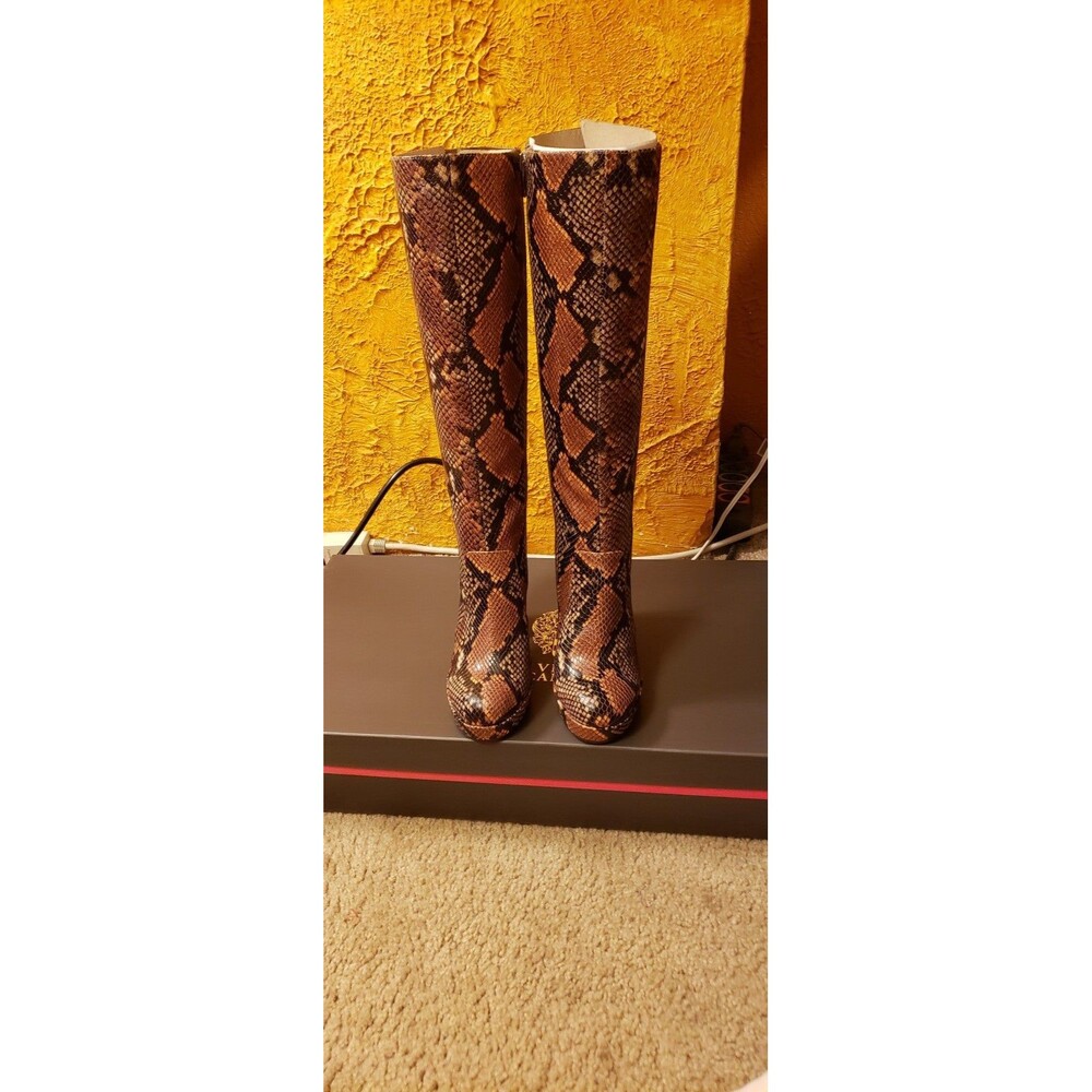 Vince Camuto Jestinal Python Print Leather Platfo… - image 1